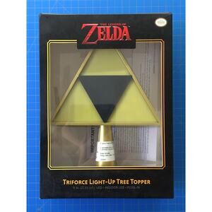 Nintendo Zelda Triforce Light Up Christmas Tree Topper 2022 Collectible 9" LED